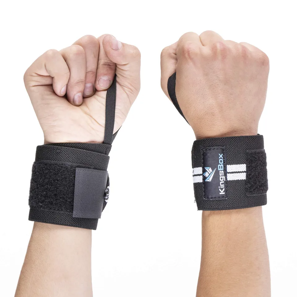 kingsbox-armour-wrist-wraps-noir-bandelettes-poignet-force-et-grip image 1