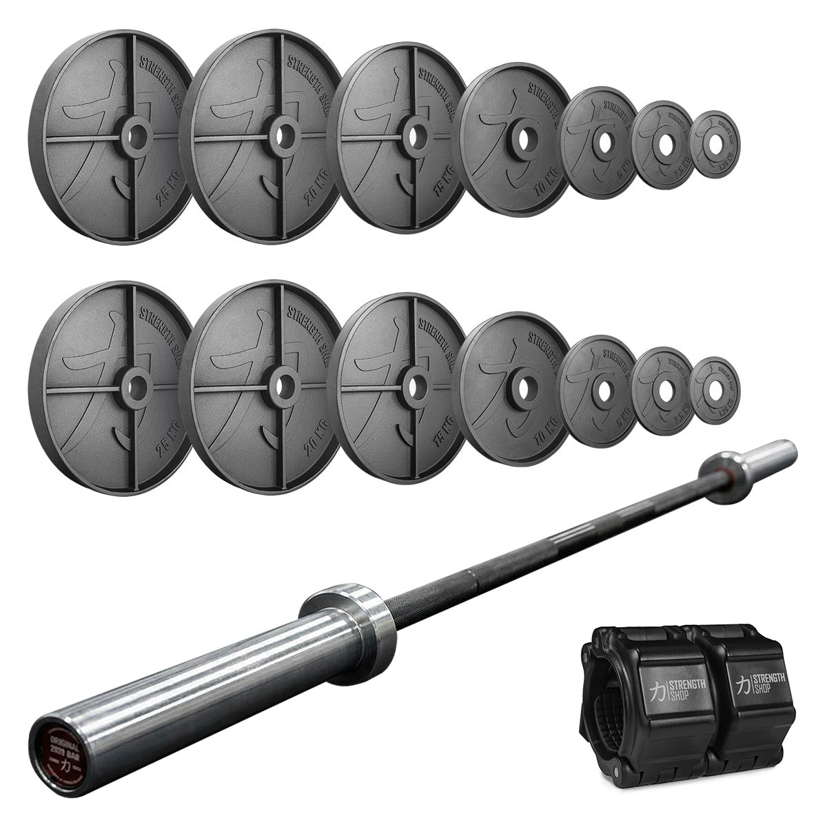 strength-shop-powerlifter-s-legacy-bundle-157-5-kg-disques-deep-dish-power-bar image 1