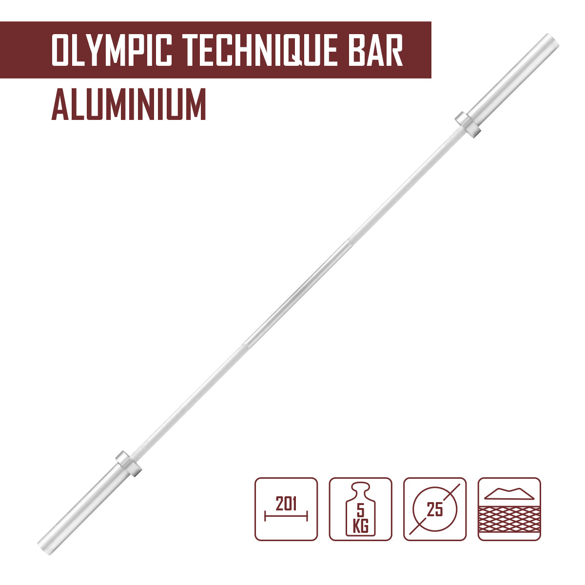 strength-shop-olympic-aluminium-technique-bar-5-kg-barre-technique image 2