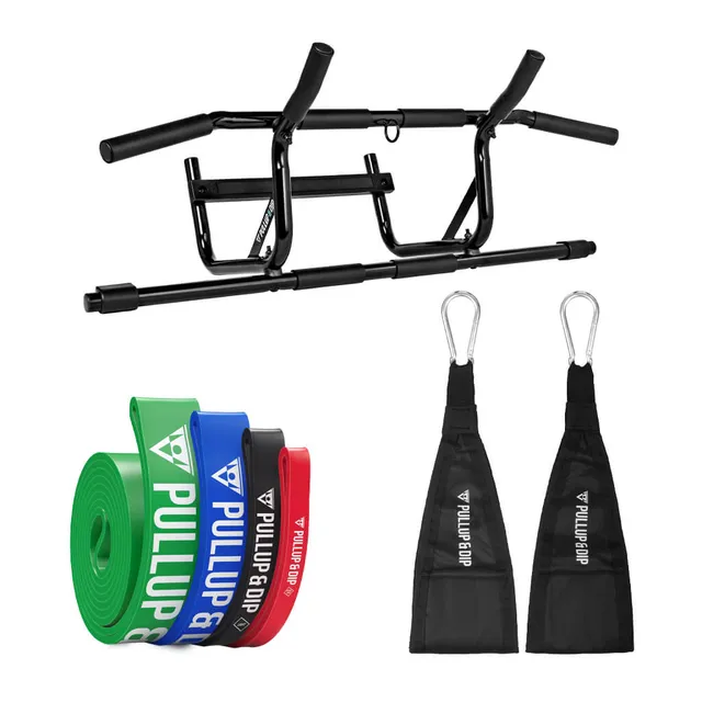 pullup-dip-set-barre-de-traction-porte-d-butant-avec-sangles image 1