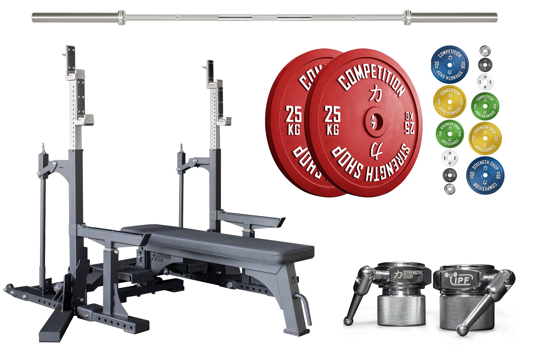 strength-shop-set-comp-tition-powerlifting-rack-combo-calibrated-bastard-bar image 3