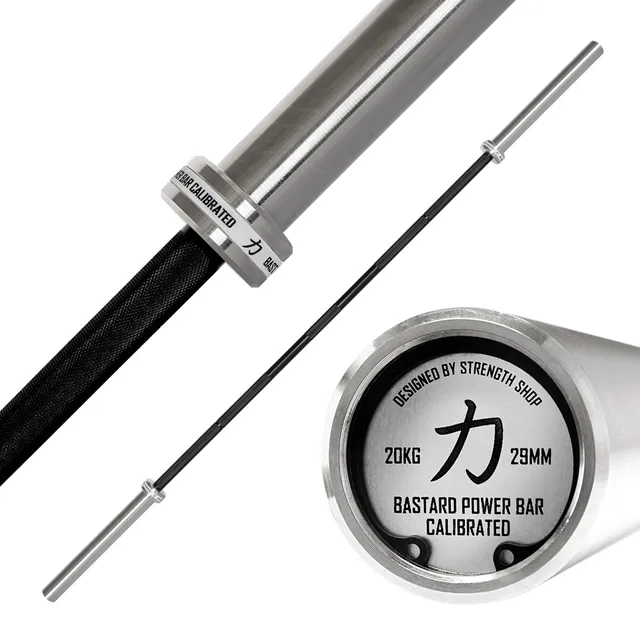 strength-shop-calibrated-bastard-power-bar-20kg-barre-de-powerlifting-calibr-e image 1