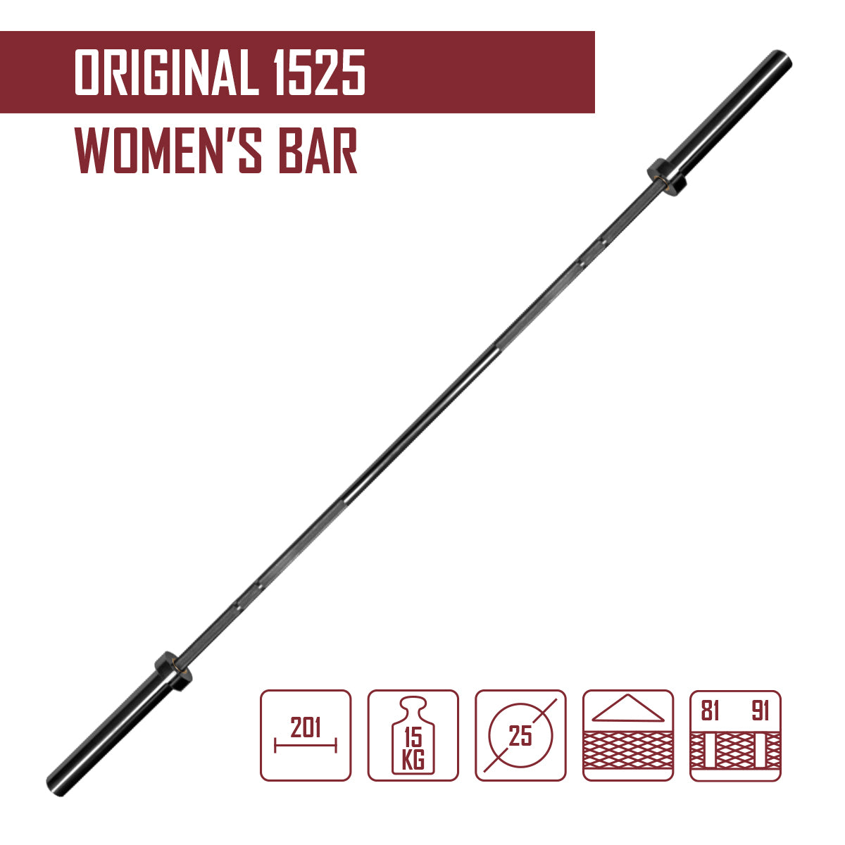 strength-shop-original-1525-women-s-bar-barre-olympique-femme-15-kg-25-mm image 2