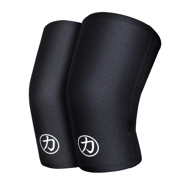 strength-shop-7mm-inferno-neoprene-knee-sleeves-black-ipf-approved-paire-de-geno image 1