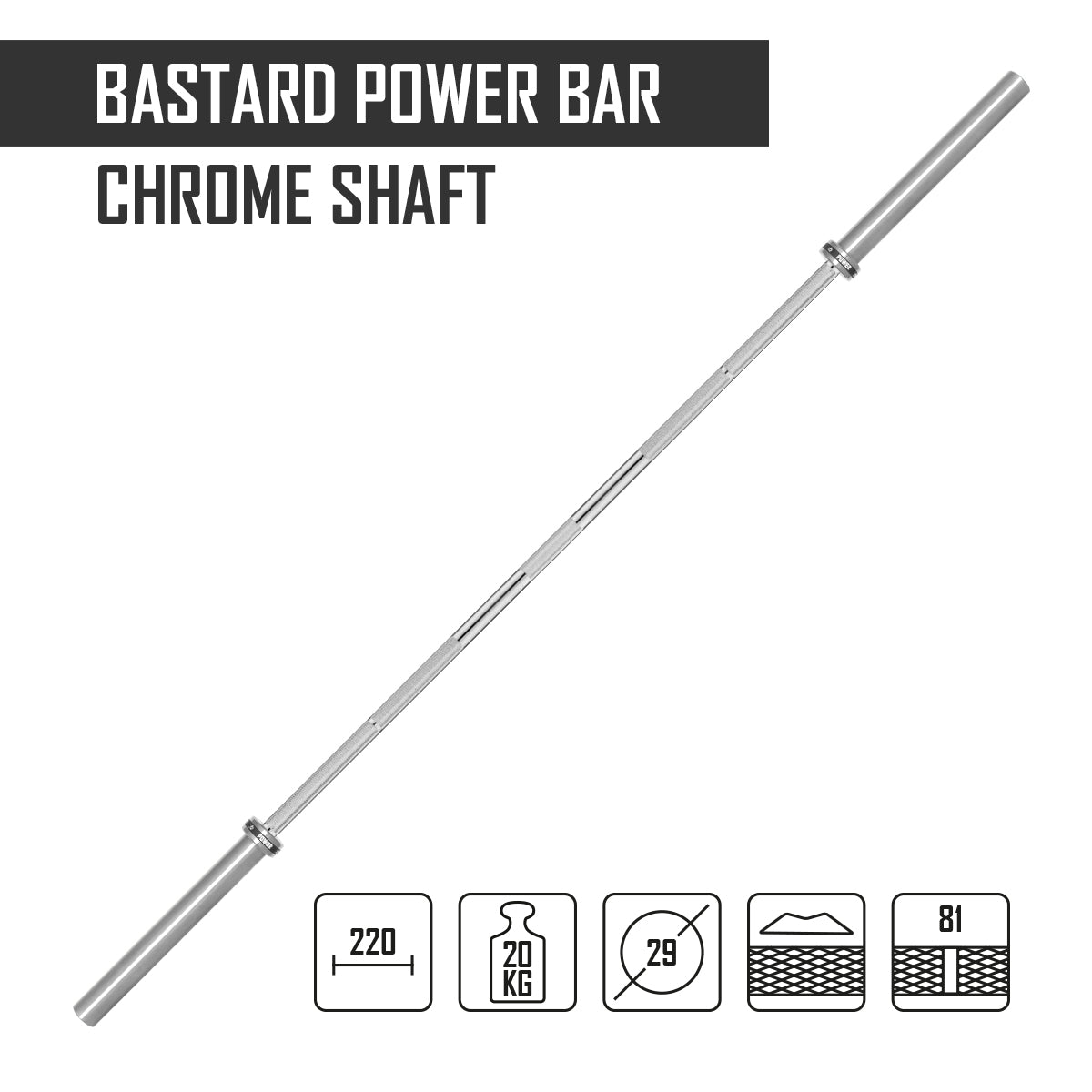 strength-shop-bastard-power-bar-nickel-barre-de-powerlifting-29mm image 3