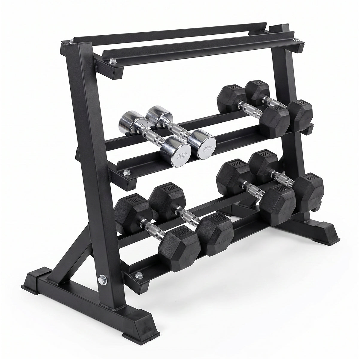 strength-shop-hex-dumbbell-rack-rangement-halt-res-3-niveaux image 2