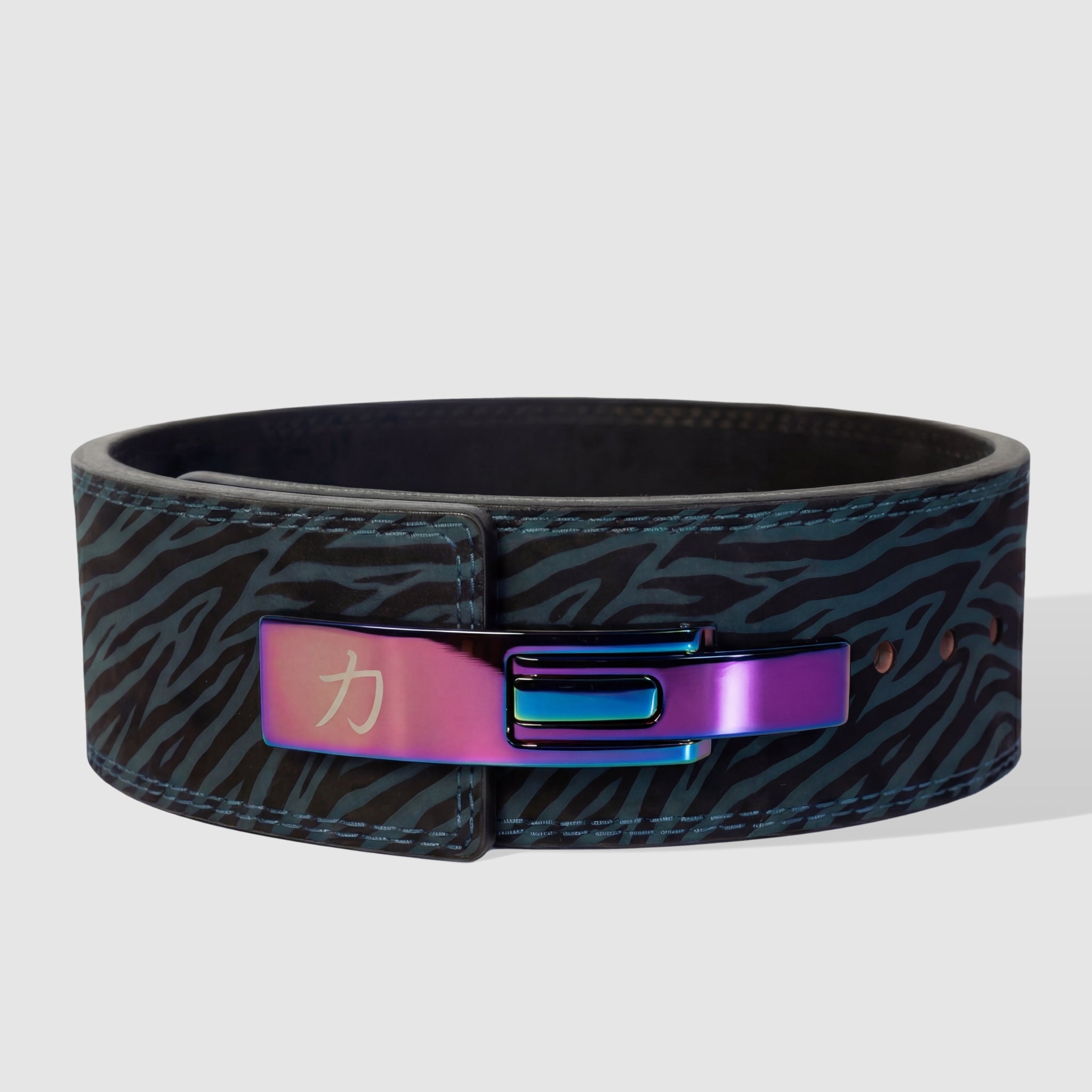 strength-shop-blue-tiger-print-lever-belt-10mm-ceinture-de-force-ipf-approved image 3