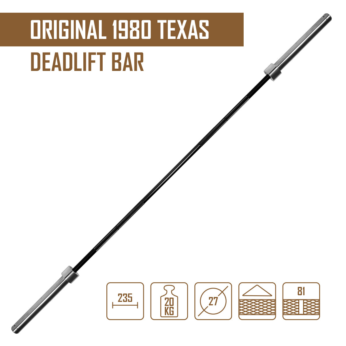 strength-shop-original-texas-deadlift-bar-black-zinc-chrome image 2