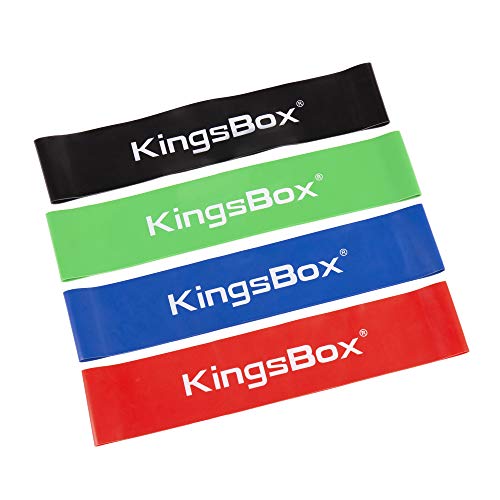 kingsbox-home-series-jeu-de-4-lastiques-de-r-sistance-latex-500-mm-noir-vert-ble image 8
