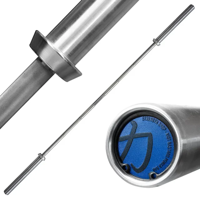strength-shop-riot-power-bar-chrome-20kg-barre-powerlifting-29mm image 1