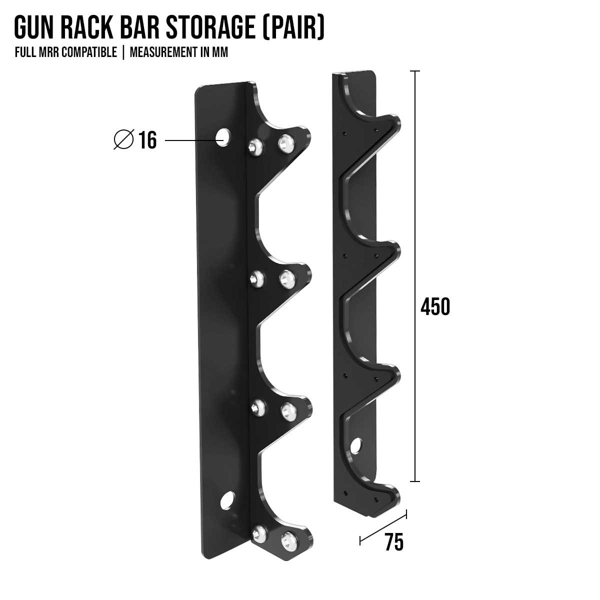 strength-shop-gun-rack-stockage-barres-mrr-paire-4-barres image 2