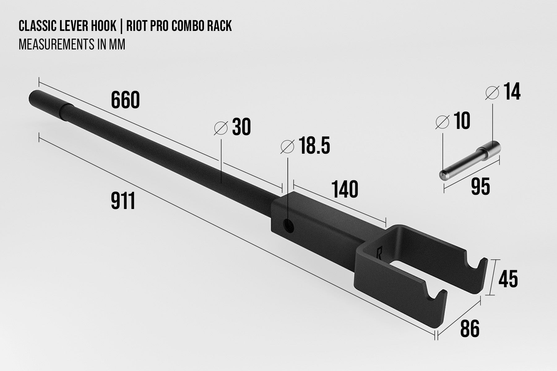 strength-shop-classic-adjustment-handles-crochets-levier-pour-pro-combo-rack image 3