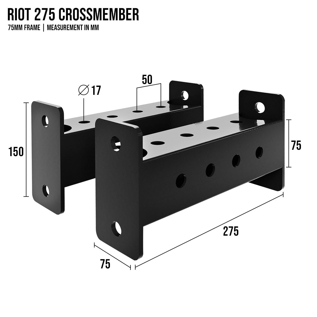 strength-shop-riot-mrr-75-crossmembers-traverse-pour-rack-modulaire image 8