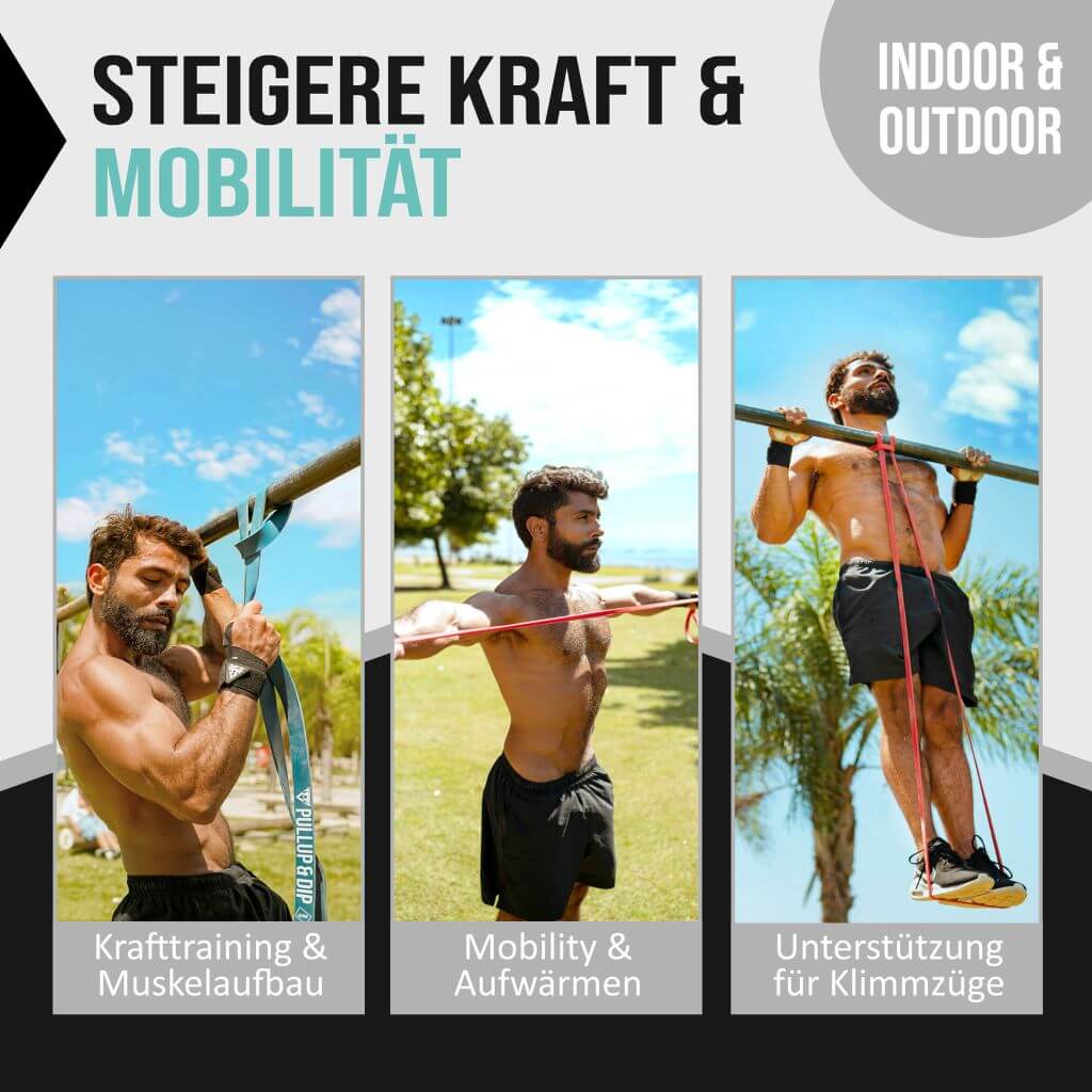 pullup-dip-set-anneaux-de-gymnastique-bois-4-bandes-fitness image 5