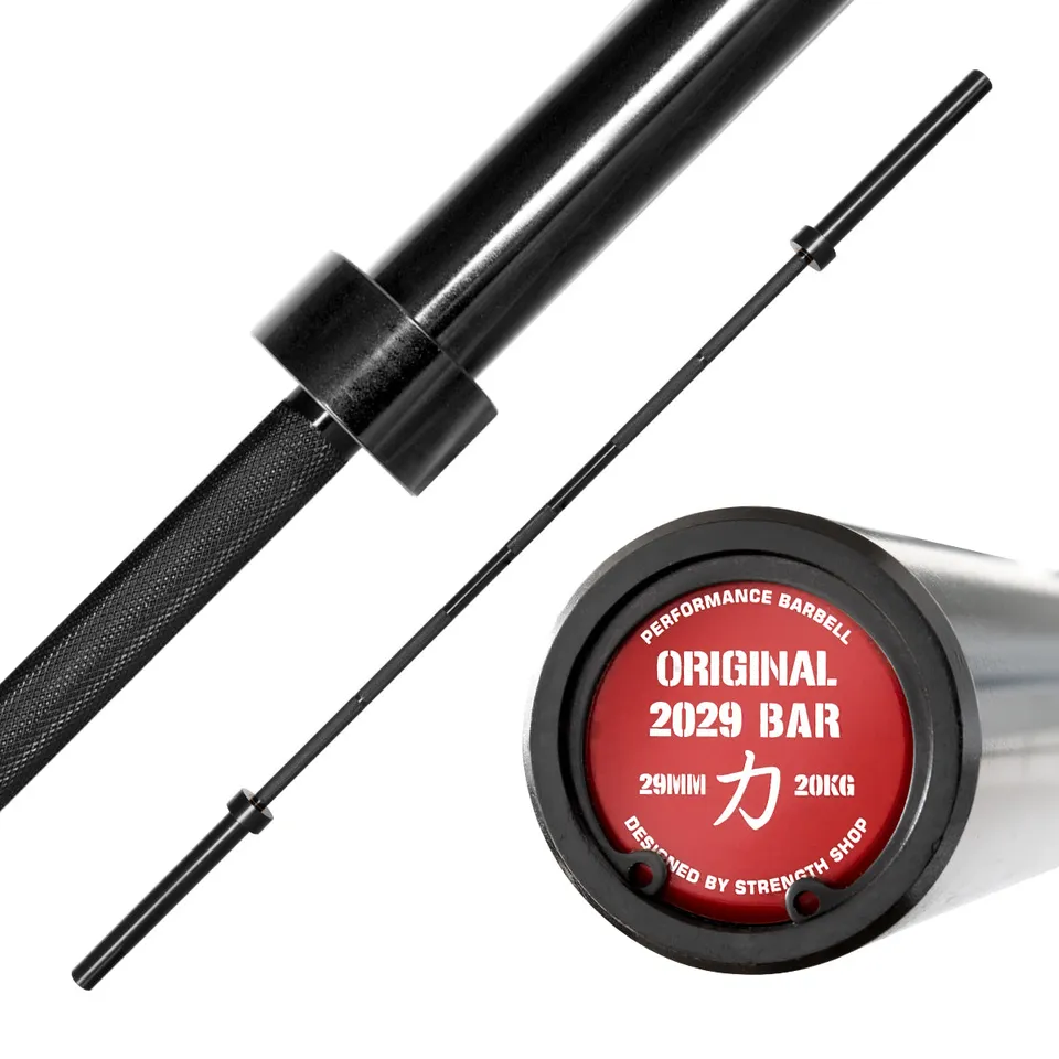 strength-shop-original-2029-power-bar-all-black-e-coating-20kg-220cm image 1