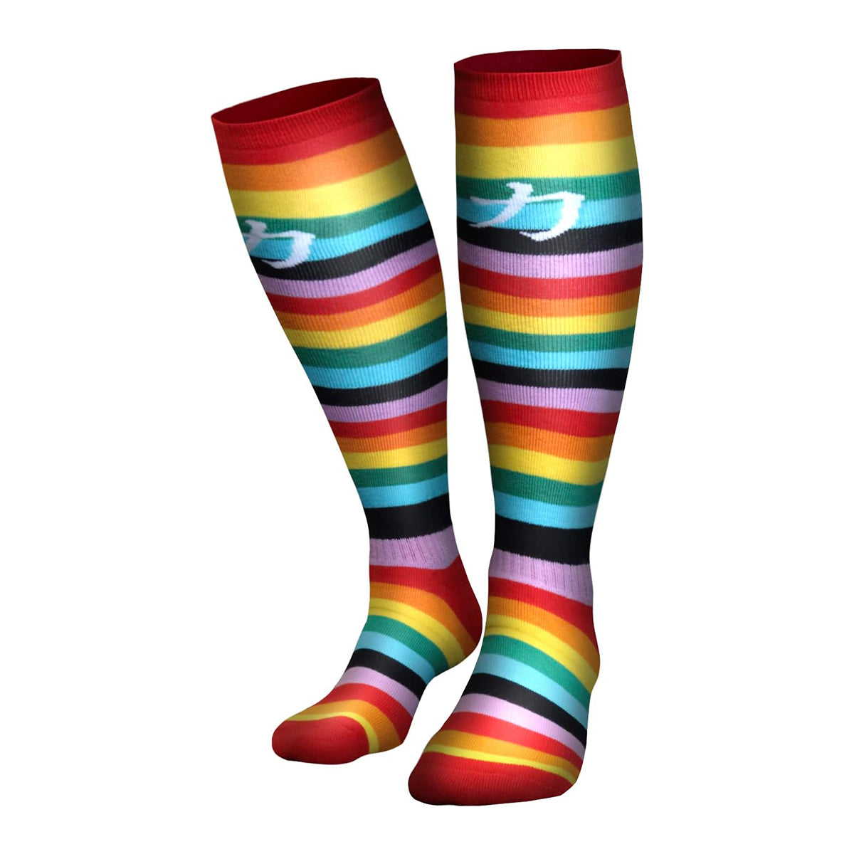 strength-shop-rainbow-deadlift-weightlifting-socks-mi-hautes-genou image 1