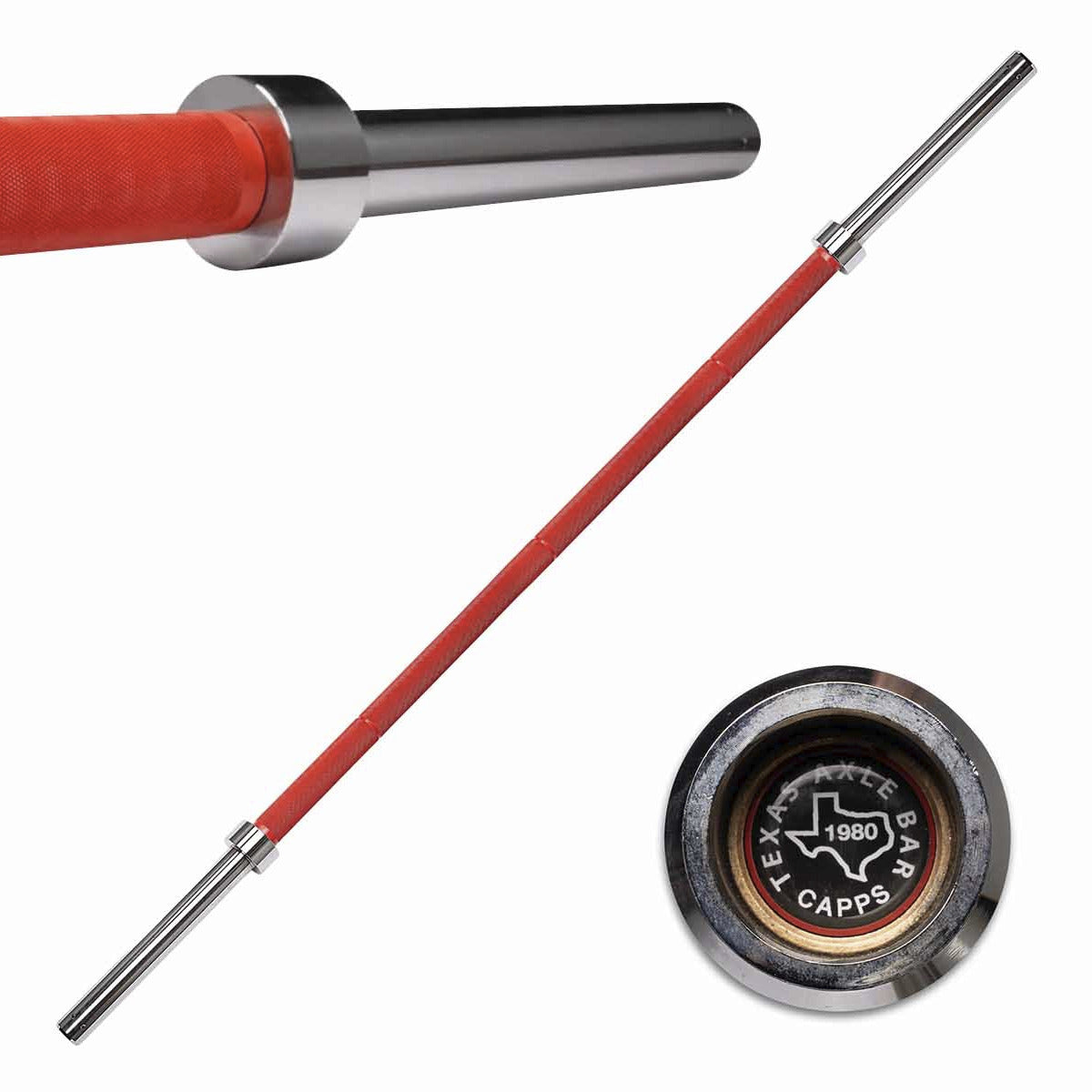 strength-shop-original-texas-fat-axle-power-bar-2-red-cerakote image 1
