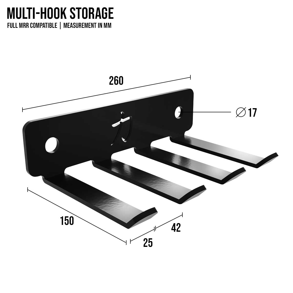 strength-shop-mrr-multi-hook-storage-rangement-4-crochets image 2