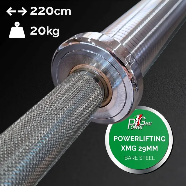 power-gear-xmg-29-mm-barre-powerlifting-acier-brut-barbell-bare-steel image 1