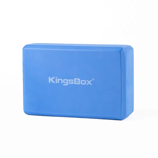kingsbox-foam-block-yoga-brique-mousse-eva-bleue-23x15x8-cm image 1