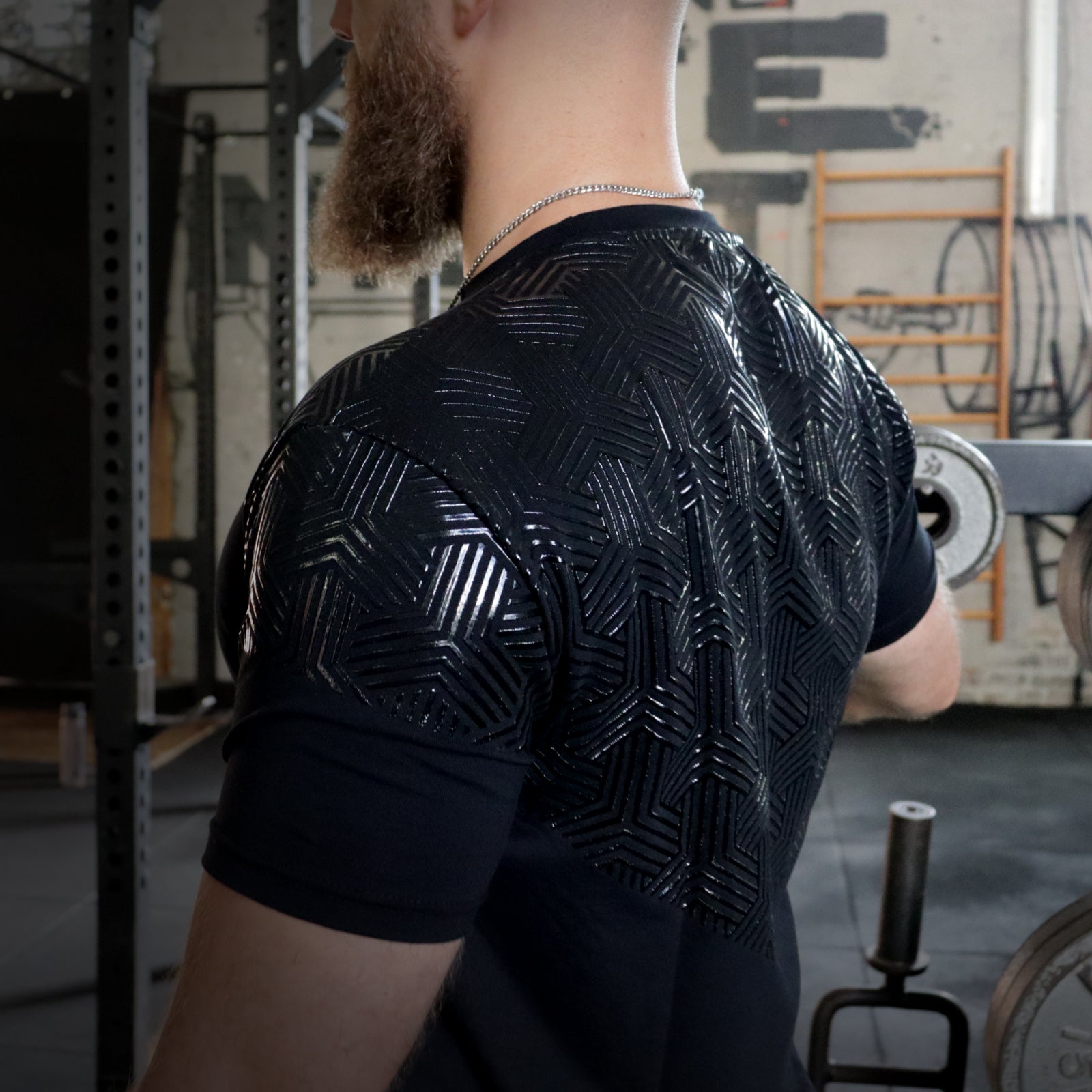 strength-shop-barbell-grip-shirt-noir-t-shirt-antid-rapant-squat-bench image 4