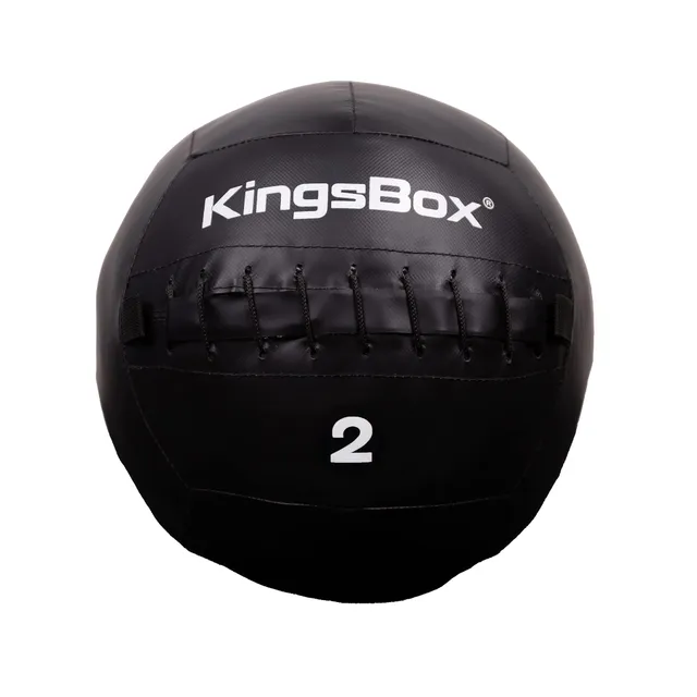 kingsbox-cannon-wall-ball-noire-35-cm-2-15-kg-simili-cuir image 1