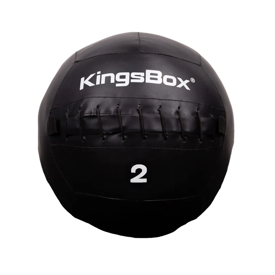 kingsbox-cannon-wall-ball-noire-35-cm-2-15-kg-simili-cuir image 1