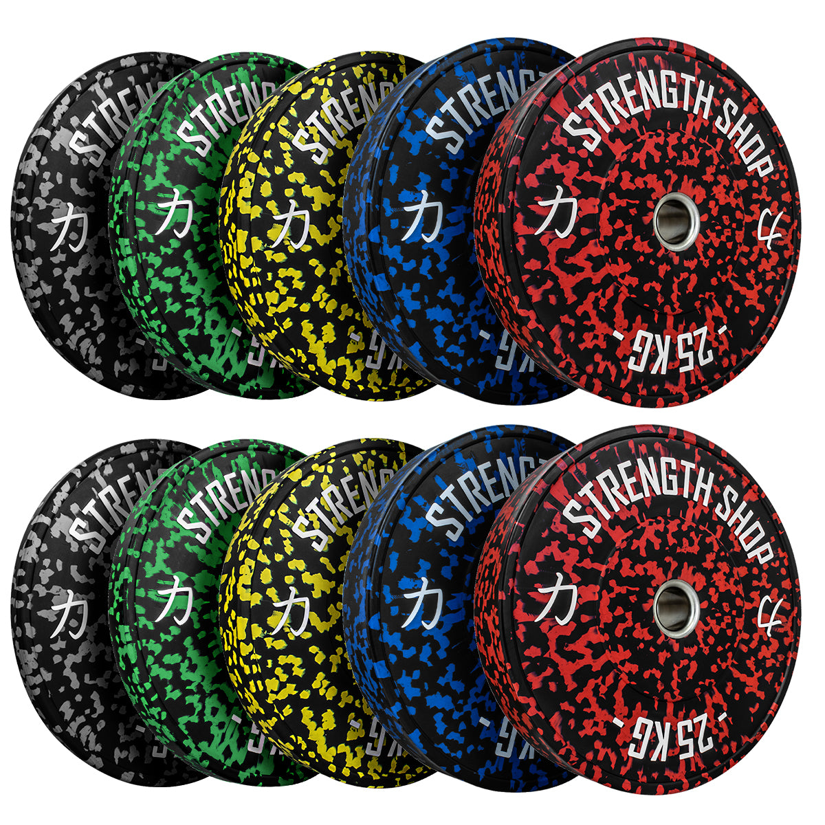 strength-shop-fleck-rubber-bumper-plates-color-es-5kg-25kg-set-150kg image 6