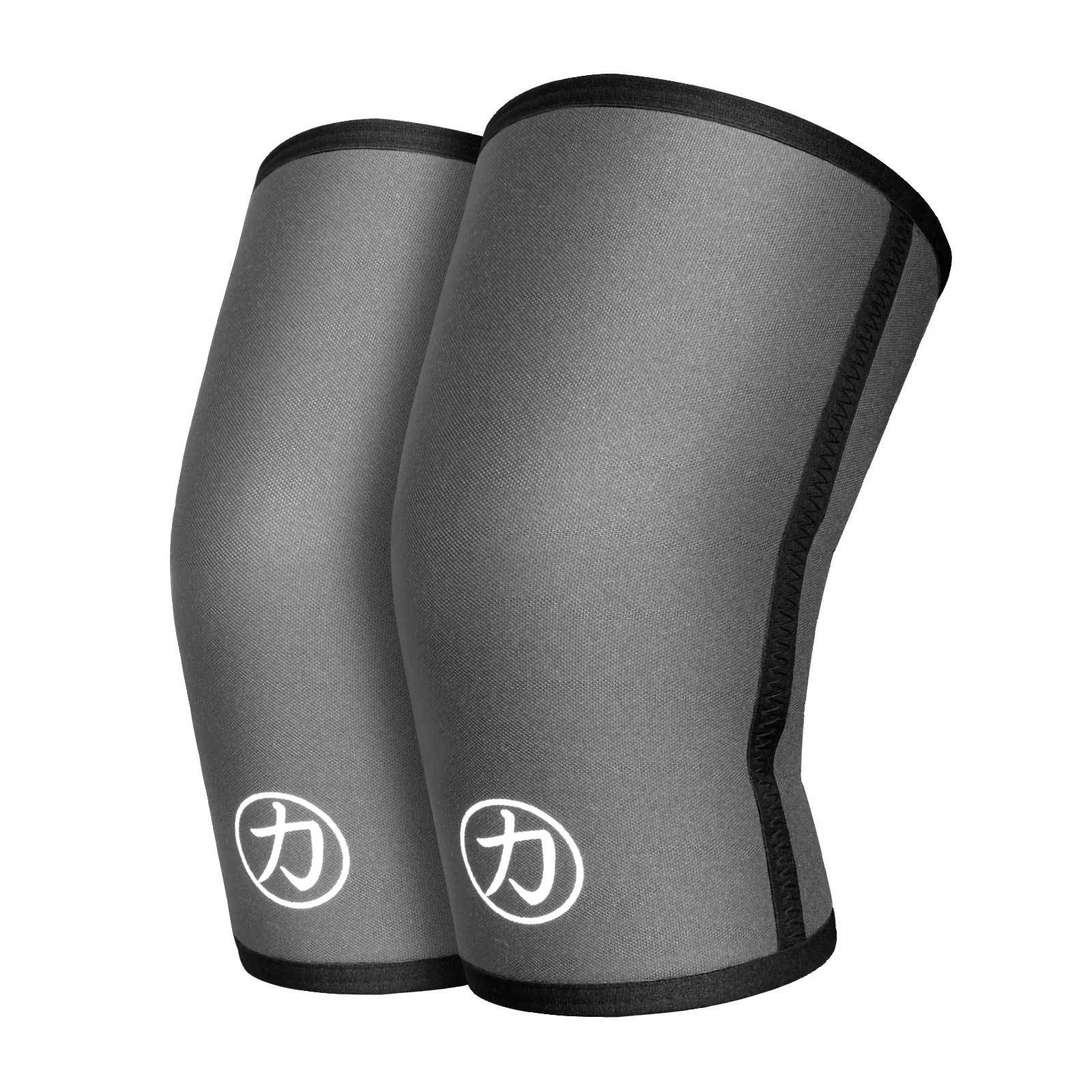 strength-shop-7mm-inferno-neoprene-knee-sleeves-grey-ipf-paire image 1