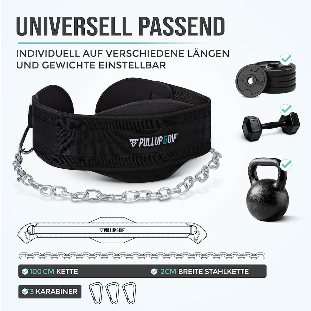 pullup-dip-ceinture-lest-e-avec-cha-ne-3-mousquetons-et-ailettes image 5