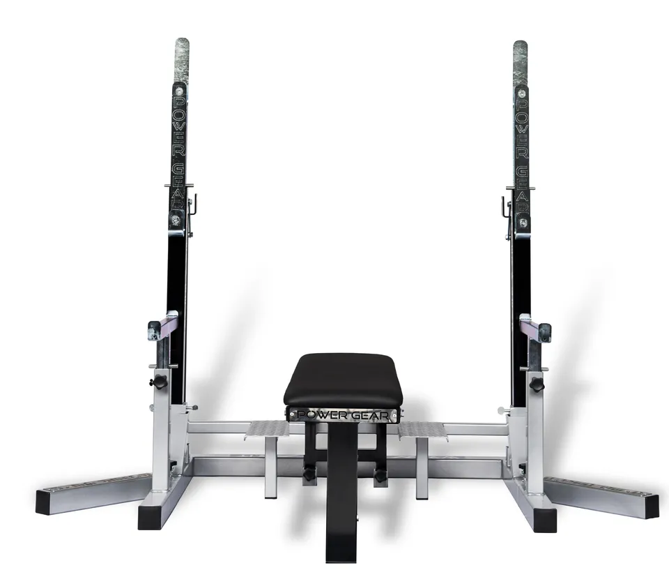 power-gear-competition-rack-silver-bullet-rack-comp-tition-squat-bench image 1