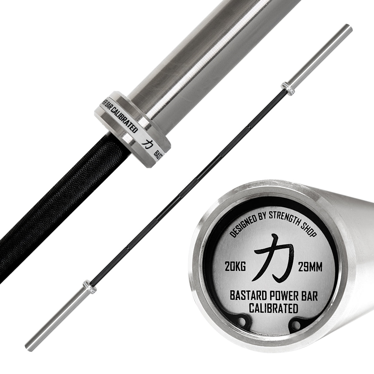 strength-shop-calibrated-bastard-power-bar-20kg-barre-de-powerlifting-calibr-e image 1